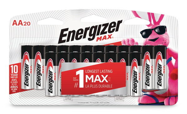 Energizer Max 20-pk AA Alkaline Batteries, Long Lasting, All Purpose O0
