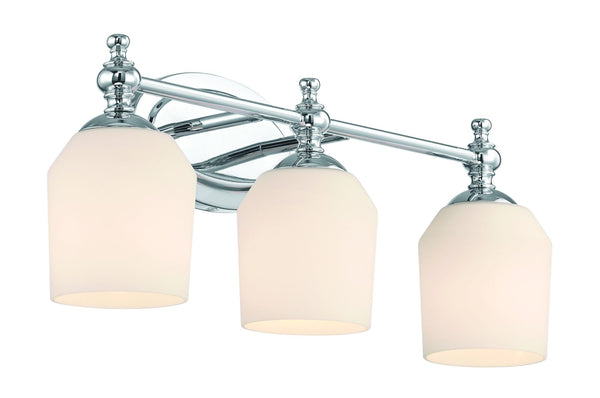 Eurofase 3 Light Vanity Light with Etched Shades D6