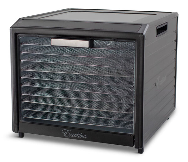 Excalibur Performance Series 10-Tray Food Dehydrator, Steel, 700W, Stainless Steel, Black D4