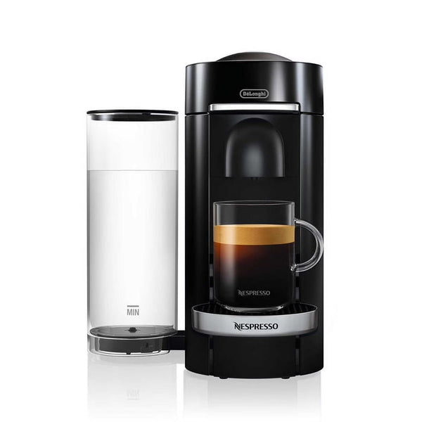 Nespresso New Vertuo Plus Deluxe Coffee and Espresso Machine by De'Longhi, Black, Single-Serve Brewers H0