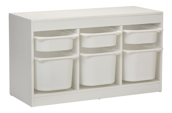 For Living 6-Bin Stackable Pull Out Organizer, White O5