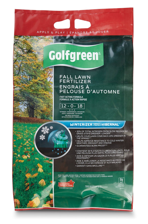Golfgreen Fall Lawn Fertilizer, 12-0-18, 6-kg O2