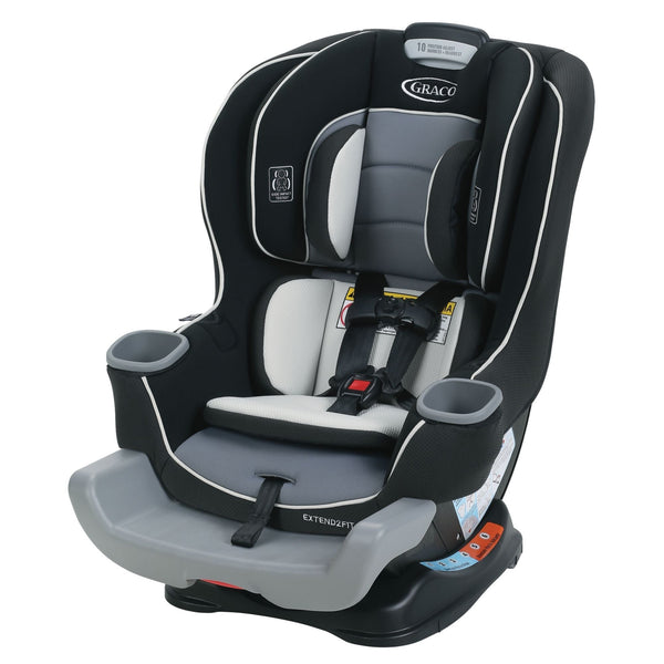 Graco Extend2Fit Convertible Car Seat – Safely Grows with Child from Rear-Facing to Forward-Facing, 1.8-30 kg (4-65 lb), Gotham C5