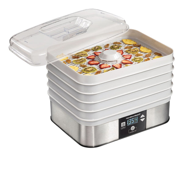 Hamilton Beach Digital Food Dehydrator with Adjustable Thermostat, Grey P8