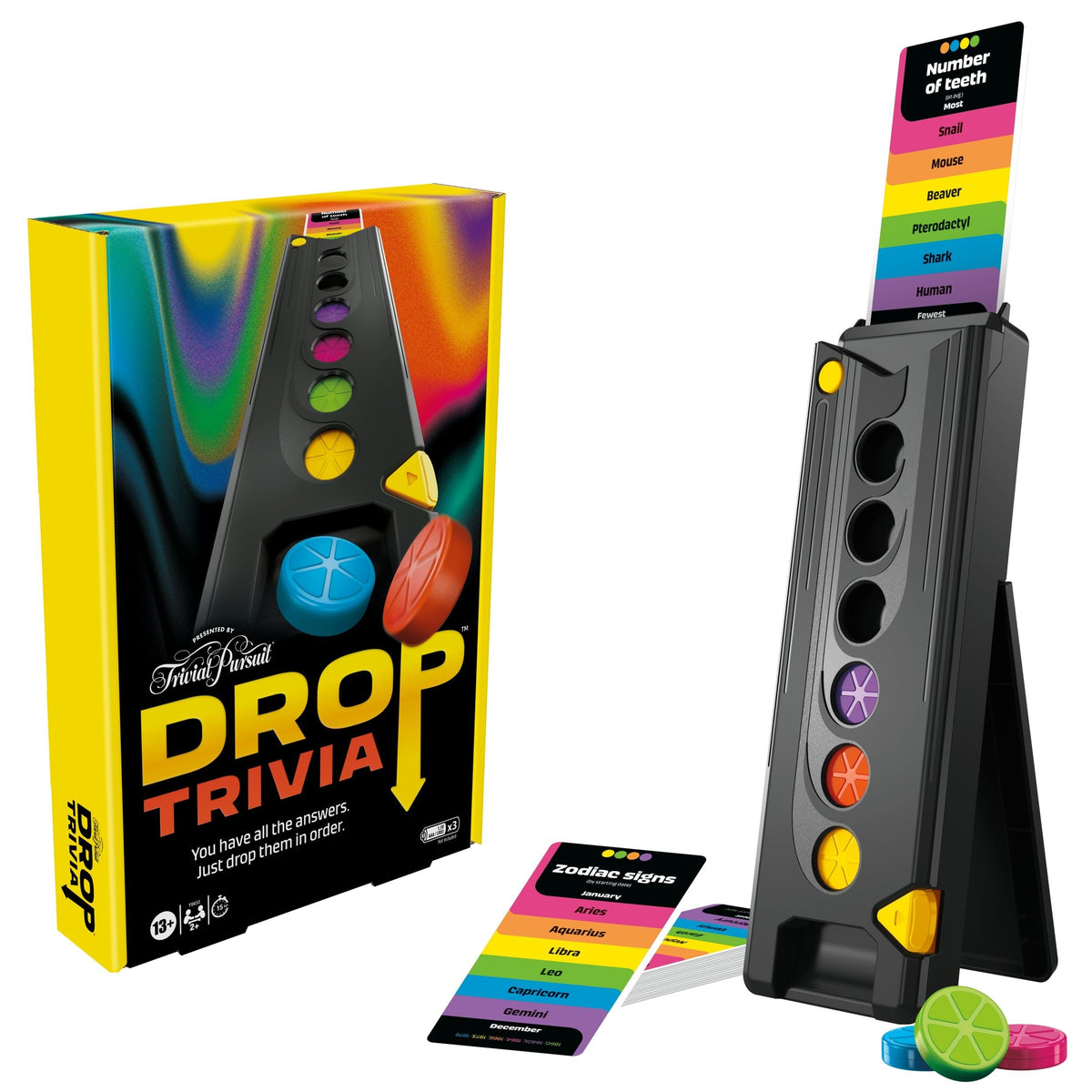 Hasbro Games Drop Trivia Electronic Party Game with Voice & Sounds, Ages 13+