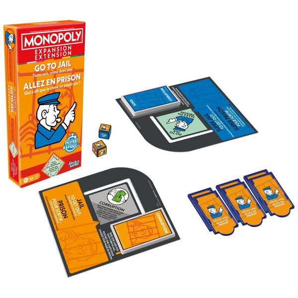 Hasbro Games Monopoly Go To Jail Expansion Pack for Classic Monopoly Game X7