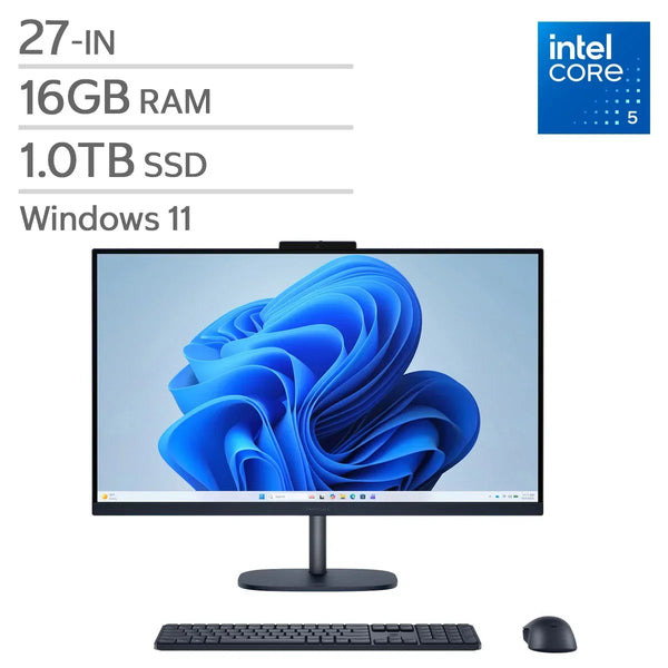 HP 27-in. All-in-One Desktop, Intel Core 5 120U - 16GB RAM, 1TB SSD S6