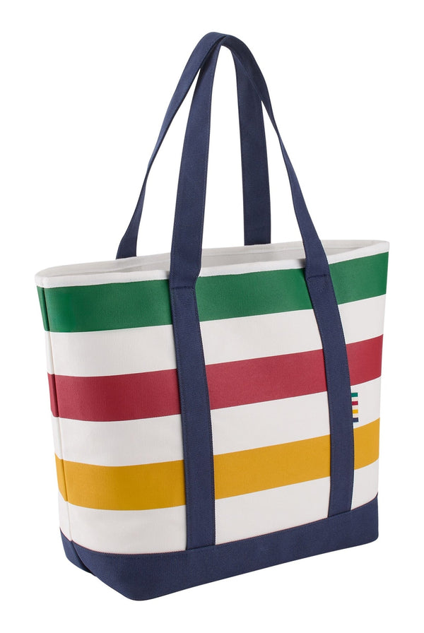 Hudson's Bay Stripes Signature Canvas Tote Bag, 7.5-in, Navy X8