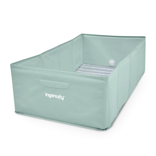 Ingenuity TuckAway Toddler-Friendly Travel Tub, Green O0