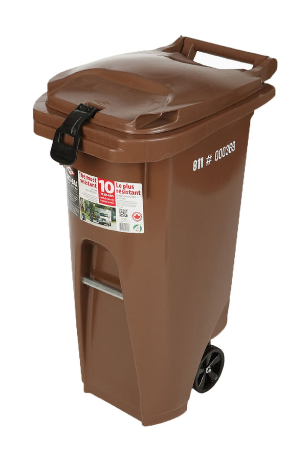 IPL Mastercart Plastic Rectangular Wheeled Compost Bin/Garbage Can with Lock, Assorted Colours, 79.5-L V9