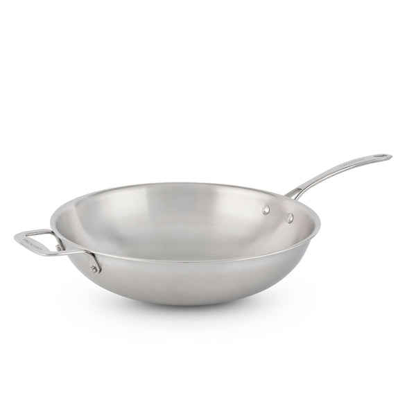 Lagostina 3-Ply Clad Commercial Wok Fry Pan, 32-cm O9