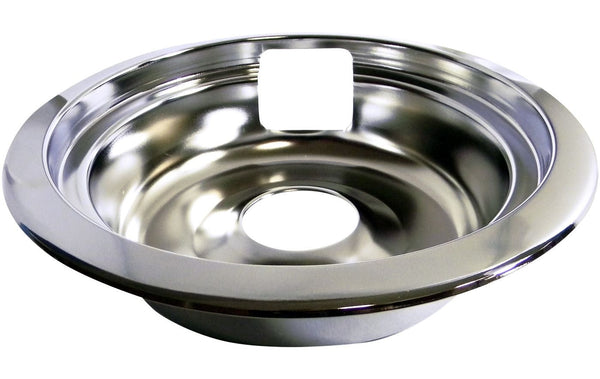 Laser 62469 Universal Stove Drip Pan with Trim Ring, Bright Chrome, 6-in G7