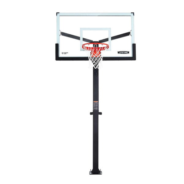 Lifetime Mommoth Bolt Down Basketball Hoop with 60-in Tempered Glass U5