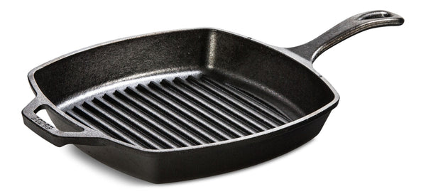 Lodge Seasoned Cast-Iron Grill Pan, 10.5-in (26 cm) U2