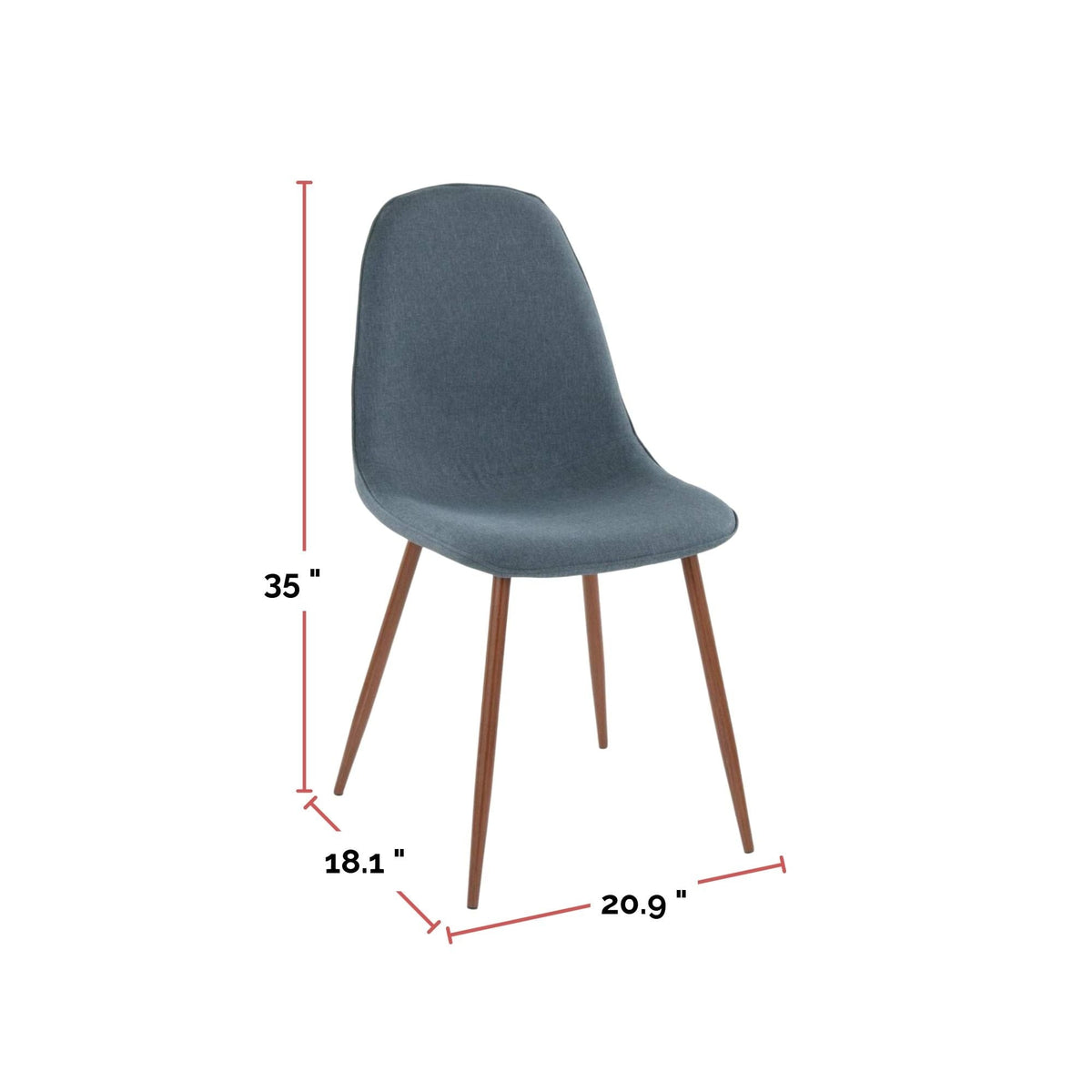 LumiSource Pebble Dining Chair Set, 2-pc