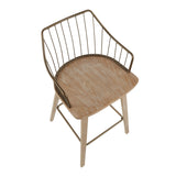 Lumisource Winston Fixed-Height Counter Stool, Wood, 26-in