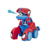 Marvel Spidey & His Amazing Friends Spidey-Rex Racer Vehicle, 2-in-1, Darts Included, Ages 3+