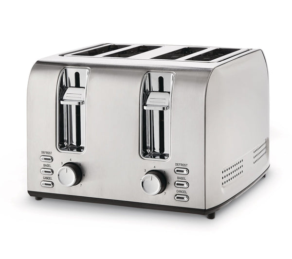 MASTER Chef Stainless Steel Toaster with 3 Settings, 4-Slice R0