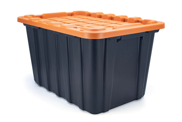 Mastercraft 102-L Heavy-Duty Orange/Black Storage Tote R3