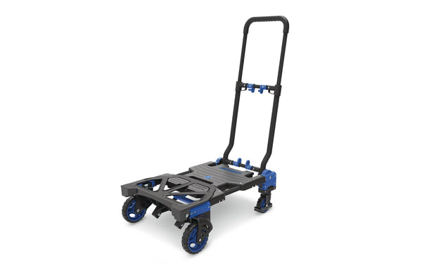 Mastercraft 2-in-1 Folding Hand Truck, 300-lb, Black/Blue E5