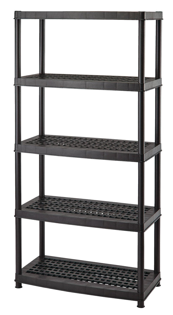 Mastercraft 5-Shelf Resin/ Plastic Storage Rack/ Shelving Unit, 36 x 18 x 72-in K7