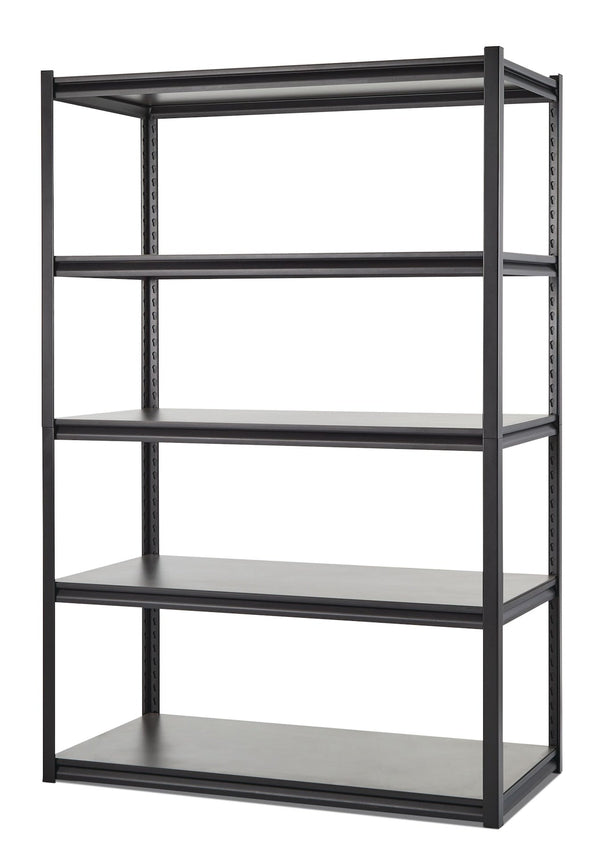 Mastercraft Adjustable 5-Shelf Steel Metal & Wood Storage Rack/Shelving Unit, 48 x 24 x 72-in I4