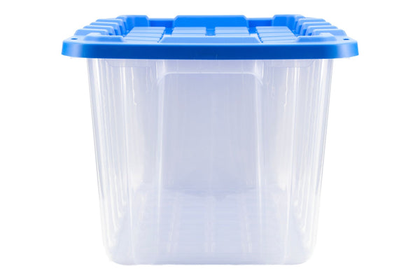 Mastercraft Clear Heavy-Duty Storage Tote with Snap-Lock Lid, 102-L W5