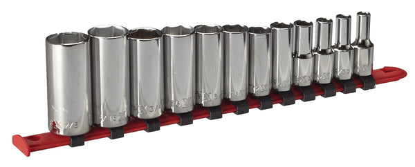 MAXIMUM 3/8-in Drive Deep Socket Set 12-pc, SAE, CRV, Nickel-Chrome Plating C3