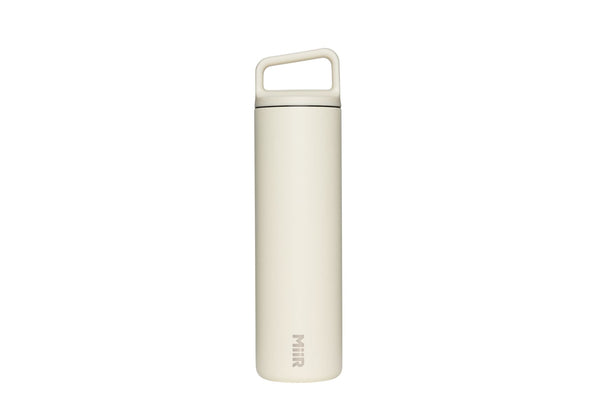 MiiR Wide Mouth Stainless Steel Insulated Travel Water Bottle, Sandstone White, 20-oz F4