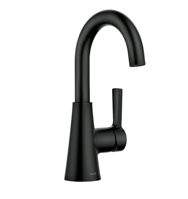 Moen Mikah Single Handle Bathroom Faucet, Matte Black A8