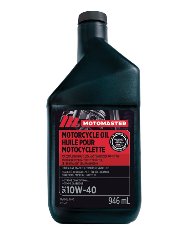 MotoMaster 10W40 4-Stroke Motorcycle Oil, 946-mL B2