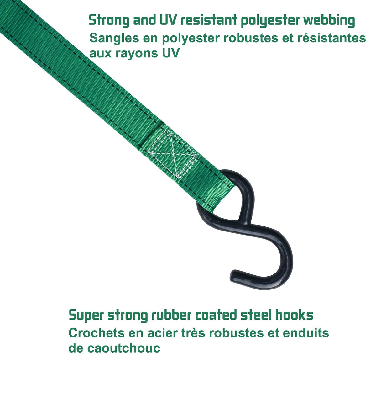 MotoMaster 1,500-lb Padded Ratchet Tie Down Straps, Weatherproof, 1-in x 6-ft, 2-pk