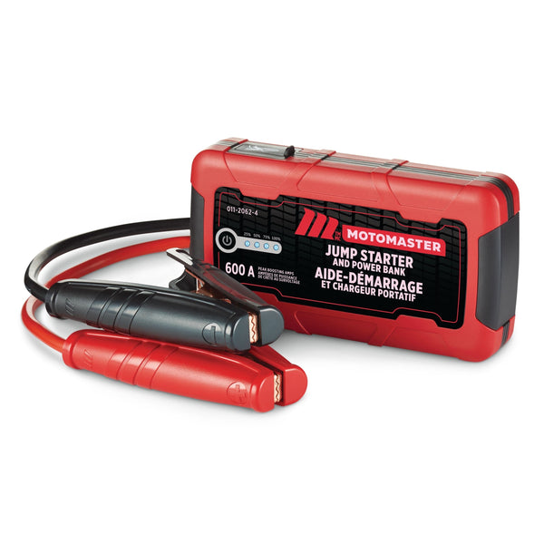 MotoMaster Booster Pack/Jump Starter & USB Power Bank, Lithium-ion, 600-Amp, 12V D4