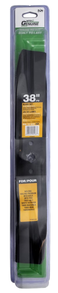 MTD 3-in-1, 2-Blade Replacement Set for 38-in Lawn Tractor Cutting Decks, Black