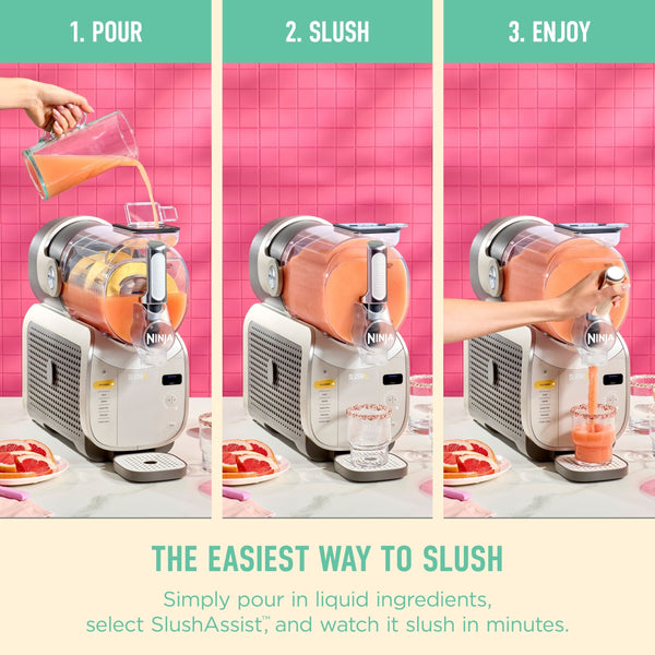 Ninja Slushi XL Slushie Machine with SlushAssist Technology, Crema, FS601CBR O0