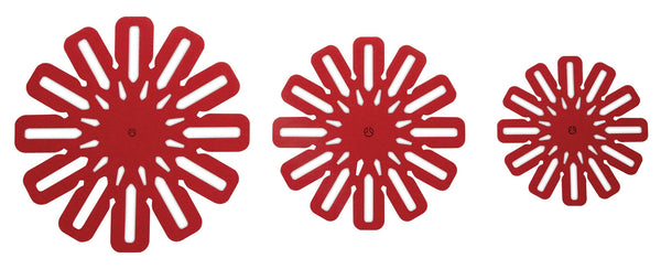 PADERNO Classic Cookware Protectors for Pots and Pans, Red, 5-pc Y4