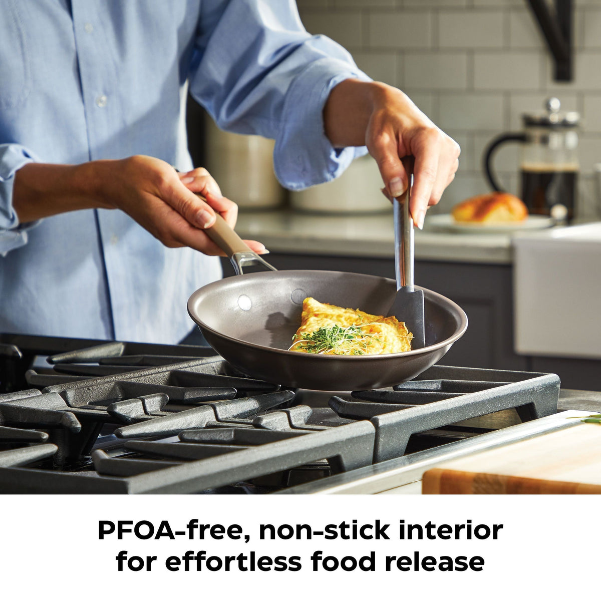 PADERNO Classic Cookware Set, Non-Stick, PFOA-Free, Oven Safe, Champagne Bronze, 12-pc