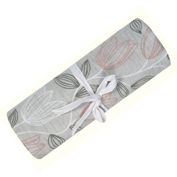 Perlimpinpin Cotton Muslin Baby Swaddle Blanket, Tulips K7