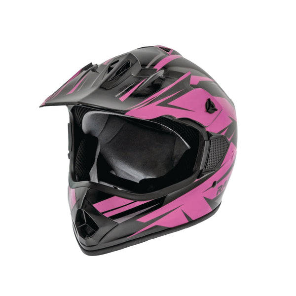 Raider RX2 ATV Helmet, Adult, Pink/Black, Assorted Sizes F0