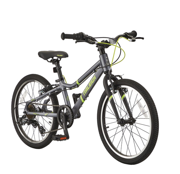 Raleigh Meteor Youth Bike with Reflectors, 7-Speed, 20-in Wheel, Grey R8