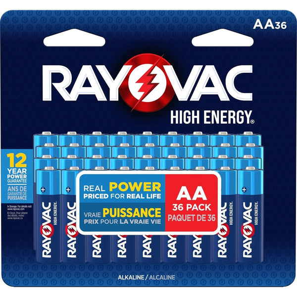 Rayovac HIGH ENERGY AA Alkaline Batteries, Long Lasting, All Purpose, 36-Pk Z1