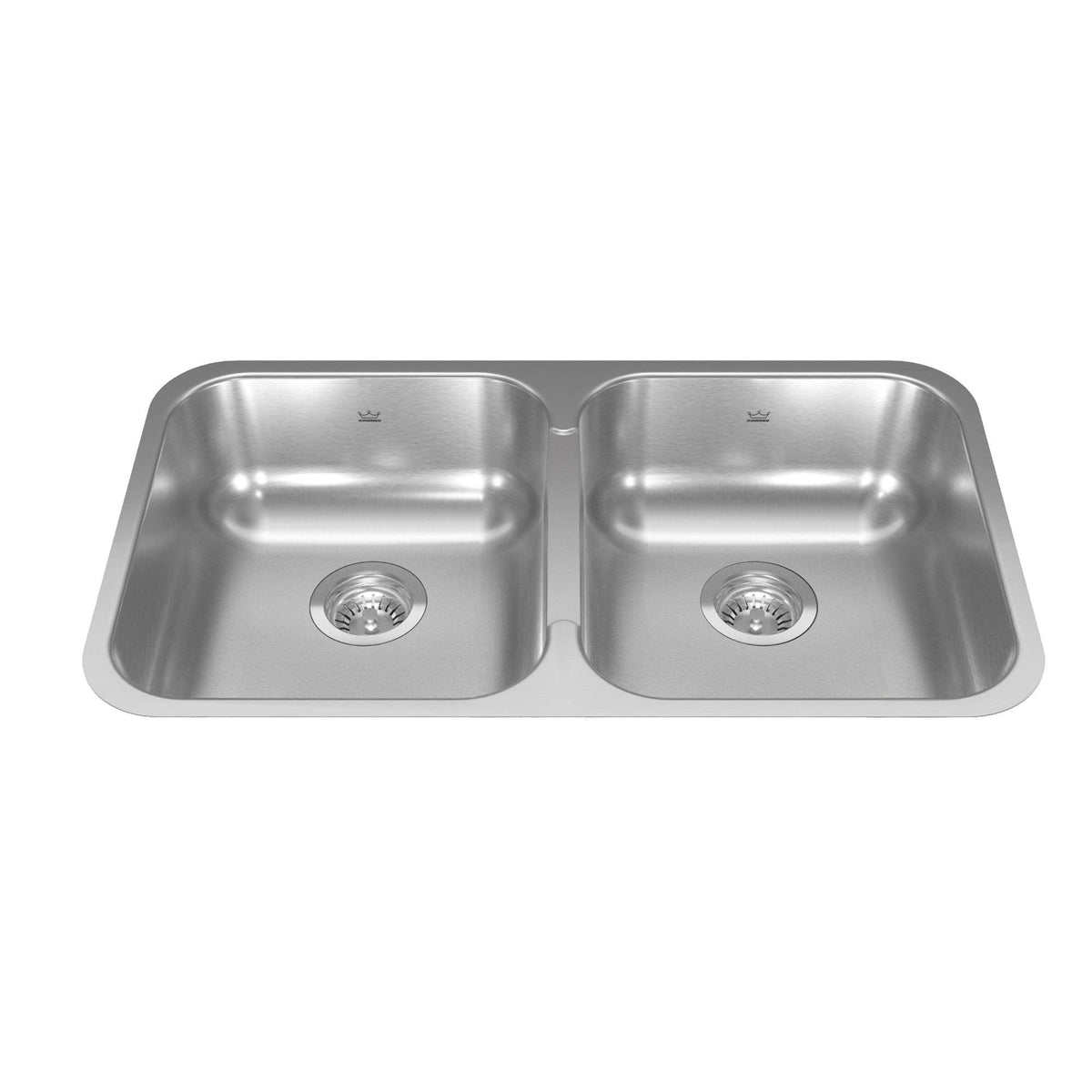 Reginox in FB Double Stainless Steel Sink, 30.88x17.75x7-in