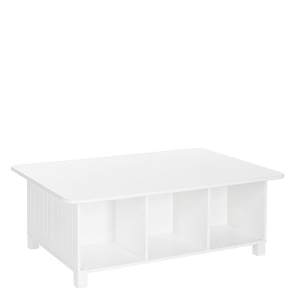 RiverRidge Home Kids' Desk, Activity & Play Table with 6 Storage Cubbies, For Bedroom/Playroom, White Z0