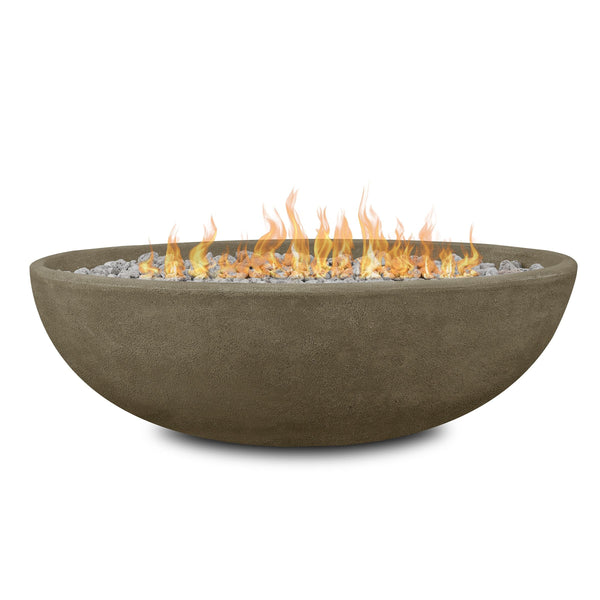 Riverside Oval Concrete Propane Fire Pit in Glacier Gray, 48-in U4