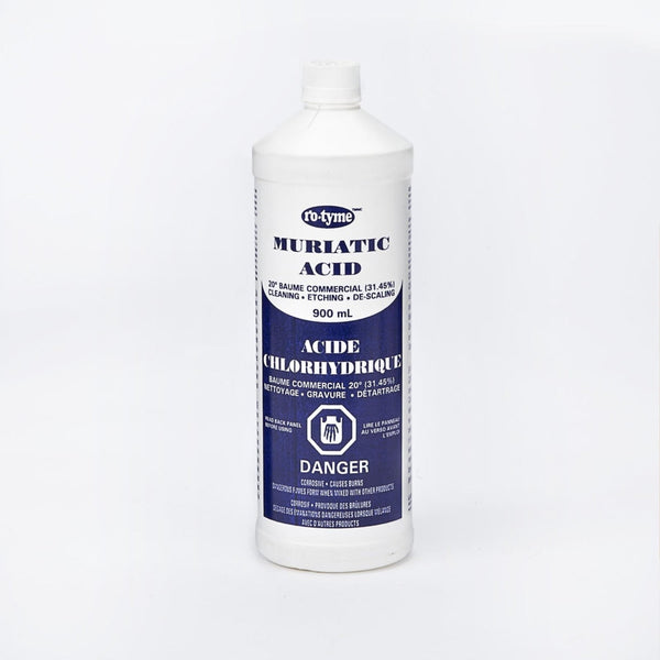 Ro-Tyme Muriatic Acid For Cleaning & Etching Concrete & Descaling Tile/Porcelain, 900-mL W5