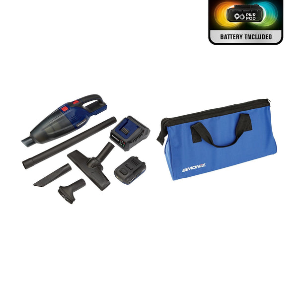 Simoniz 20V Max Cordless Car Hand Vacuum with PWR POD 2.0 Ah battery Y3