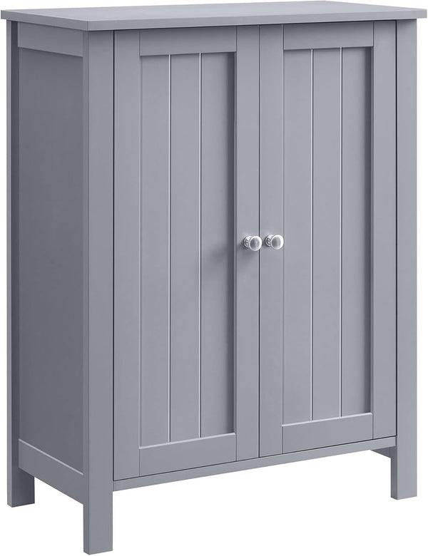 Songmics Home 2-Door Dove Grey Storage Cabinet with 2 Adjustable Shelves A0