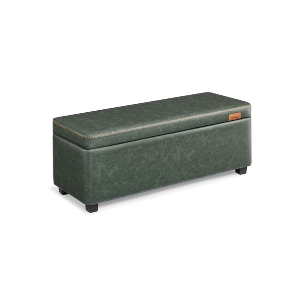 Songmics Home Mid-Century Modern Green Storage Ottoman J7