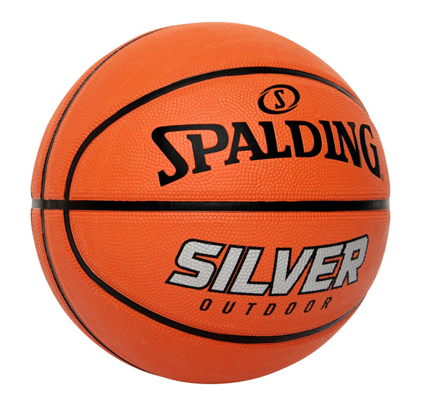Spalding Silver Outdoor Rubber Basketball, Official Size 7 (29.5-in), Orange B6