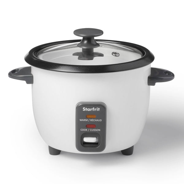 Starfrit 300W 6-Cup White Rice Cooker with Steam Basket J1